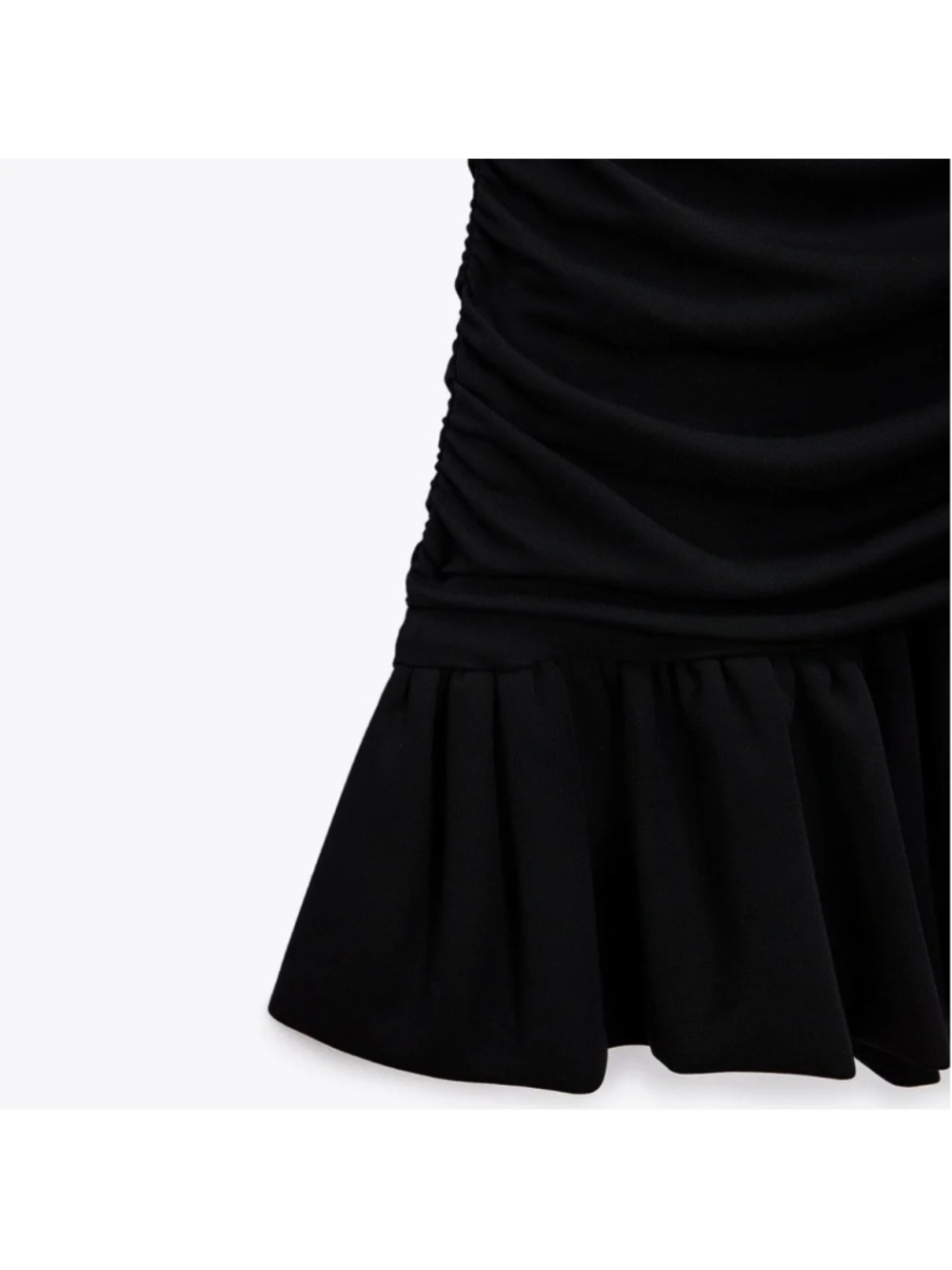 Zara Ruffled Ruched Dress Size S - Picture 4 of 7